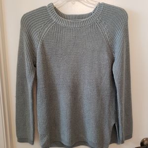 Blue gray loose casual chunky sweater